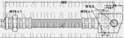 BORG & BECK bbh6704 -  Тормозной шланг